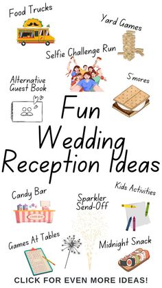 the fun wedding reception ideas poster