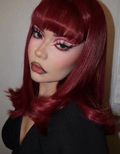 Bratz Halloween, Red Makeup Looks, Valentines Theme, Cute Eye Makeup, Pretty Makeup Looks, Rave Makeup, Drag Makeup, Queen Makeup, Makeup Idea