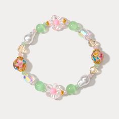 Indulge in summer vibes with our Pastel Natural Stone Beaded Bracelet, a delightful piece of beaded jewelry for women! This vibrant and meticulously crafted accessory features a harmonious blend of baroque pearls, natural stones, and colorful glass that exudes a pastel charm. Whether for everyday wear or special occasions, this elastic bracelet effortlessly enhances your style with its timeless and nature-inspired charm. DETAILS Plating: 18K Gold Materials: 18K Gold on Brass, Natural Stone, Quar Bohemian Stretch Bracelet With Round Beads For Spring, Bohemian Stretch Bracelet With Colorful Beads For Spring, Bohemian Round Beads Bracelets For Spring, Bohemian Spring Bracelets With Round Beads, Elegant Summer Beaded Bracelets With Round Beads, Summer Beach Pearl Bracelet, Summer Pearl Bracelet With Pearl Charm As Gift, Summer Gift Pearl Bracelet With Pearl Charm, Summer Pearl Beaded Bracelets For Beach