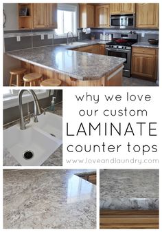 the kitchen counter top is clean and ready to be used as a countertop in this home