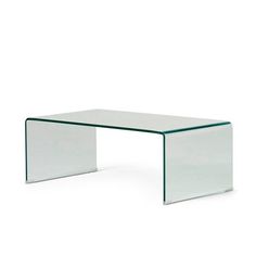 a clear glass table on a white background with no one around it or someone else