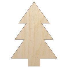 a wooden cutout of a christmas tree