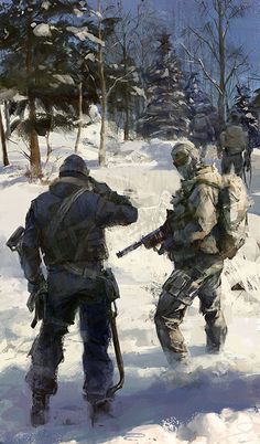 an image of soldiers in the snow