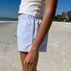 Blakley Striped Shorts Beach Essentials, Fall Fits, Surfs Up, Beach Shorts, Chic Woman, Classic Blue, Striped Shorts, Summer Shorts, The Pool