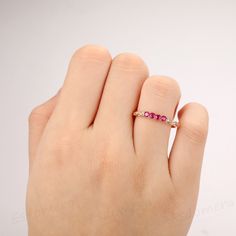 ※ Metal Type: Solid 14k Gold; ※ Stone: Natural Red Ruby ※ Center Carat Weight: Aprox. 0.20ctw ※ SKU: ESXR0004B-band ※ P.S.: *Shipped with beautiful ring box; *Directly price from Manufacturer, 1/3 the price from Jewelry Store; ※ Buy with Warranty: 1) 15 Days Money Back Guarantee; 2) Excellent Customer Service; 3) Free Shipping and insurance to WORLDWIDE; 4) Free Gift Box. ※ Contact Us if you need any of our service: 1) Ring Resizing; 2) Metal Change(9k/14k/18k White/Yellow/Rose Gold) 3) Engravin Pink Gold Ruby Ring For Wedding, Wedding Pink Gold Ruby Ring, Anniversary 14k Rose Gold Ruby Ring, Ruby Rings In Pink Gold For Wedding, Classic Ruby Ring In 14k Rose Gold, Dainty Red Stackable Rings For Wedding, Anniversary Rose Gold Stackable Ruby Ring, Red 14k Rose Gold Jewelry For Anniversary, Stackable Rose Gold Ruby Ring For Anniversary