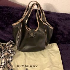 Burberry Hobo Bag, Beautiful Soft Leather Excellent Conditions Inside And Outside Cloth Trim Worn On Two Bottom Corners Of Bag ( See Photos 5 & 6) Strap Cloth Trim Worn ( See Photos 7 & 8) Personal Item, Well Taken Care Of Dust Bag Included Burberry Ribbon Available, Optional Burberry Black Purse, Burberry Purse, Large Hobo Bag, Vintage Fendi, Bags Vintage, Hobo Purse, Burberry Black, Vintage Burberry, Burberry Handbags