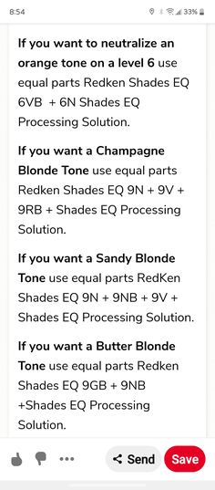 Shades Eq Toner Formulas For Orange, Low Light Formulas, Blonde Hair Color Formulas, Color Formulas, Hair Stylist Tips, Hair Color Placement