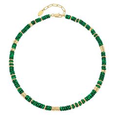 PRICES MAY VARY. ❤: Boho Choker Necklace : Elevate your style with gemstones that enchant. Choose from exquisite options like malachite, amazonite, tiger eye, turquoise, black turquoise, colored gemstones, and more. Our collection embodies the essence of nature's beauty. ❤: Beaded Necklace for Women : Accentuating the beauty of gemstones are our metal spacer beads, meticulously designed to complement and enhance the overall elegance of the choker. Our brass rectangle paperclip link extended chai Gold Heishi Beads Jewelry For Vacation, Green Heishi Bead Jewelry With Gemstone Beads, Green Polished Beads Necklace For Beach, Green Jewelry With Colorful Beads For Vacation, Boho Choker Necklace, Natural Stone Necklace, Colored Gemstones, Bead Choker, Black Turquoise