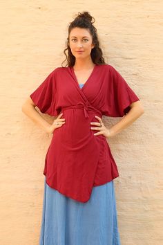 Flip Wrap Migration Tunic – Gaia Conceptions Moisture-wicking V-neck Yoga Top, Yoga V-neck Top In Elastane, Elastane V-neck Yoga Tops, Flowy V-neck Lagenlook Dress, Flowy Tie-dye Tunic Kaftan, Gaia Conceptions, Above Elbow, Show Lights, Elbow Sleeve