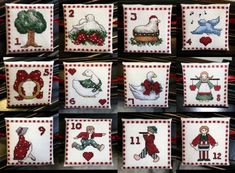 "Quotidienne" by Petticoat Sass . #Stitch_Collage #Christmas_Stitching #Heart_Christmas #Twelve_Days_Of_Christmas