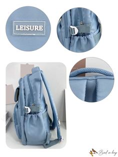 BirdinBag - Stylish Teen Girls Bookbag: Middle High School Backpack for Students High School Backpack, Preppy Bags, Style Preppy, School Backpack, Classic Backpack, Teen Girls, School Backpacks, Baby Blue, High School