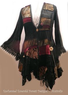 Hey, I found this really awesome Etsy listing at https://www.etsy.com/listing/244709042/stunnning-bohemian-gypsy-patchwork-fairy Patchwork Velvet, Pretty Lace Dresses, Forest Designs, Digital Dress, Emerald Forest, Fashion Newsletter, Chic Fall Outfits, Hippie Style Clothing, Velvet Coat