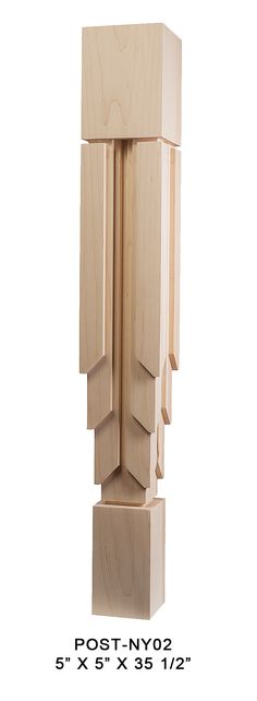 a tall wooden object is shown on a white background