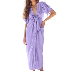 Women's Summer Vintage Midi Dress Button-Front, Knotted Bust, And Subtle Puffed Sleeves - Perfect For Casual And Party Product Details Size: X-Large Color: Light Purple Brand: No Brand Mpn: Does Not Apply Upc: Does Not Apply Ean: Does Not Apply * Date First Available : August 10, 2023 Solid Beach Dress With Button Closure, Short Sleeve Maxi Dress With Button Closure For Brunch, Short Sleeve Midi Dress With Button Closure For Brunch, Maxi Dress With Button Closure For Brunch, Casual Purple Dress With Button Closure, Purple Spring Dress With Button Closure, Spring Purple Dress With Button Closure, Spring Purple Dresses With Button Closure, Purple Button-up Daywear Dress