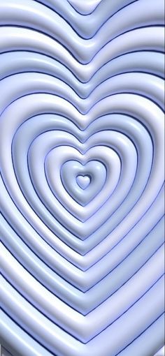 an image of a heart shaped object in the middle of a spiraly pattern with blue and white colors