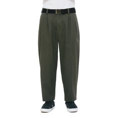 Nwt. Olive Green. Loose Straight Fit. Timeless Pleated Work Pant With Flooded Inseam Length. Features Zipper Fly Closure, Slash Front Pockets, Single Welt Back Pockets And Woven Label At Back Right Pocket. 100% Cotton Casual Relaxed Fit Dress Pants With Belt Loops, Casual Tapered Pants With Belt Loops, Versatile Green Tapered Leg Pants, Casual Cotton Dress Pants With Belt Loops, Casual Green Dress Pants With Welt Pockets, Casual Green Cotton Dress Pants, Relaxed Fit Green Pants With Belt Loops, Green Relaxed Fit Pants With Belt Loops, High Waist Cotton Dress Pants With Relaxed Fit