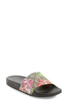 Gucci Pursuit Slide Sandal (Women) | Nordstrom Gucci Slide, Gucci Slides, Gucci Sandals, Strap Sandals Women, Buy Gucci, Nike Shoes Women, Footwear Design Women, Color Fabric, Gucci Shoes