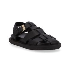 in stock Luxury Black Sandals With Tang Buckle, Black Calf Leather Sandals With Ankle Strap, Chic Black Woven Leather Sandals, Woven Leather Ankle Strap Sandals, Black Calf Leather Sandals With Leather Footbed, Modern Leather Sandals With Tang Buckle, Chic Leather Sandals With Tang Buckle, Black Evening Sandals With Tang Buckle, Designer Black Sandals With Woven Leather