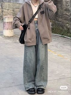 Korean Fashion Baggy Clothes, Korean Streetwear Fashion Women, Hongdae Fashion, Tomboy Dress, Acubi Outfits, Korean Grunge, Korean Fits, Baggy Clothes