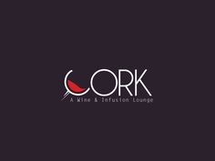 the logo for cork, a wine and function lounge