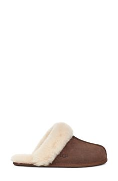 This comfy, water-resistant suede slipper is trimmed and lined with genuine shearling. Style Name:UGG Scuffette Ii Slipper (Women). Style Number: 223442. Shearling Slippers With Suede Lining, Leather Slip-on Slippers With Faux Fur Lining, Leather Slippers With Faux Fur Lining, Shearling Slip-on Slippers With Faux Fur Lining, Brown Shearling Indoor Slippers, Brown Shearling Slippers With Faux Fur Lining, Brown Sheepskin Slippers With Faux Fur Lining, Ugg Scuffette, Suede Slippers