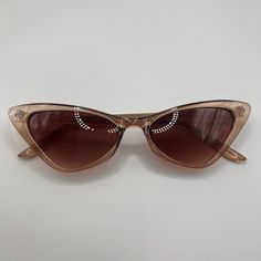 Brown Sunglasses, Wing Shape Never Worn, New In Package Storage: S013 Brown Tinted Cat Eye Sunglasses For Parties, Brown Cat Eye Sunglasses For Summer Party, Brown Cat Eye Sunglasses For Party, Brown Cat Eye Sunglasses For Parties, Brown Plastic Party Sunglasses, Casual Glass Cat Eye Sunglasses For Party, Casual Cat Eye Sunglasses For Party, Ray Ban Round Sunglasses, Costa Sunglasses