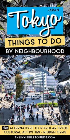 the cover of tokyo things to do by neighborhood