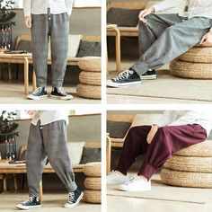 * "Maekawa" Harem Pants are in European size: Take 1 size bigger for an oversize effect. "Maekawa" Harem Pants As the seasons change, so do clothing styles. To prepare for winter, you should not only have a sweater, but also pants that will keep you warm. If you haven't made your choice yet, then you can opt for the harem pants. These kinds of pants are among the most trendy and useful clothes during this time of the year. Here is for you the "Maekawa" harem pants. Characteristics of the "Maekaw Baggy Harem Bottoms For Fall, Red Cotton Harem Pants For Fall, Fall Harem Pants With Pockets, Relaxed Fit Harem Bottoms For Fall, Casual Red Harem Pants For Fall, Red Casual Harem Pants For Loungewear, Casual Red Harem Pants For Loungewear, Loosely Fitted Harem Bottoms For Fall, Casual Red Harem Pants