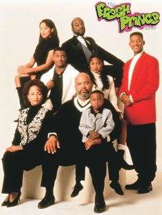 the fresh prince and his family are posing for a photo