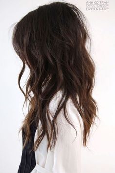 Hair Doos, Anh Co Tran, Long Layered Hair, Long Wavy Hair, Trending Hairstyles, Long Hair Cuts, Brunette Hair