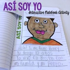 a book with an image of a boy on the front and back pages in spanish