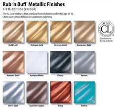 metallic finishes are available in different colors