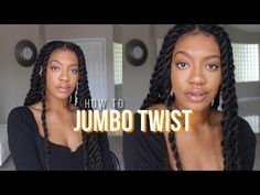 EASIEST QUICKIEST PROTECTIVE STYLE EVER!!! JUMBO TWIST Under 2 HOURS!! - YouTube Jumbo Senegalese Twists, Jumbo Twists, Twist Box Braids, Hairstyle Videos, Braiding Styles, Spring Twists, Girl Hairstyle, American Hairstyles, Twist Styles