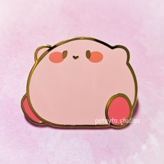 Suitable as a decorative pin, clothing accessory, gift, etc.! Specifications:  ★ Dimensions: Approx. 1.5 x 1.13 in (3.8 x 2.9 cm) ★ Material: Hard Enamel, rubber clutch backing ★ Backing card: Paper Grading system: ★ Standard (A-grade): At most barely noticeable defects ★ B-grade: Visible light scratches, dust particles, and/or chips in screen print ★ C-grade: Visible scratches, dust particles, wrong color, and/or chips in screen print Packaging: ★ Pins are wrapped in eco-friendly, recyclable pa Kawaii Pink Enamel Pin Gift, Pink Kawaii Enamel Pin Gift, Cute Pink Pins, Cute Handmade Pins For Gifts, Cute Handmade Pins As Gifts, Game Cute, Kawaii Tattoo, Bag Pins, Pink Round