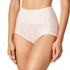 PRICES MAY VARY. Provides smoothing and shaping Soft, reinforced panel smooths tummy Lace pattern on front Frilly Knickers, Thick Pants, Lose Inches, Plus Size Brands, Lace Pattern, Vanity Fair, Shapewear, Briefs, White Lace