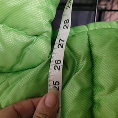 This is a super big puffer Jacket in lime green. Made in Korea. It is nearly flawless. Small mark near pocket that will wash out. If you check pics you will see the mark wasn't there and I hit it next to something dusty. Unisex Sporty Green Long-sleeve Puffer Jacket, Sporty Green Long Sleeve Puffer Jacket, Big Puffer Jacket, Big Puffer, Jacket Vintage, Custom Bags, Carbon Emissions, Puffer Jacket, Lime Green