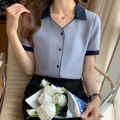 Shipping: Worldwide Express Shipping AvailableDelivery time: 🚚7-15Days Fast ShippingReturns: Fast refund,💯100% Money Back Guarantee.SPECIFICATIONSBrand Name: BONJEANFabric Type: ChiffonPattern Type: SolidFit Type: Regulai FitStyle: Office LadyAge: MIDDLE AGEThickness: MidweightOrigin: Mainland ChinaCN: GuangdongSeason: SummerClothing Length: RegularMaterial: PolyesterMaterial: AcetateElasticity: Non StrechDecoration: NONEMaterial Composition: Synthetic fiberSleeve Length(cm): ShortRelease Date Chiffon Shirt Blouse, Blouse Short Sleeve, Cardigan Outfits, Collars For Women, Elegant Shirt, Chiffon Shirt, Loose Tops, Blouse Shirt, Chiffon Blouse