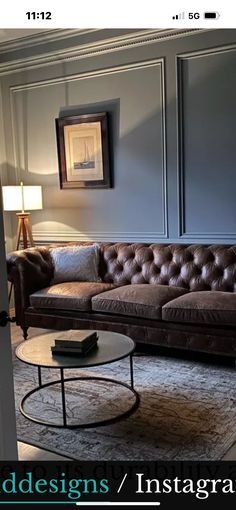 a couch and table in a room