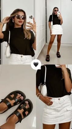 Minimal Style Outfits, Outfit Informal, Casual Oufits, Outfit Verano, University Outfit, Fiesta Outfit, Cool Summer Outfits, Shein Outfits