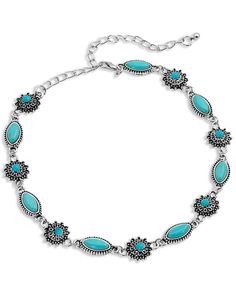 Montana Silversmiths Women's Turquoise Filigree Choker Necklace, Silver Turquoise Necklace Western, Sterling Rings, Turquoise Jewelry Necklace, Turquoise Clothes, Turquoise Accessories, Western Jewellery, Choker Necklace Silver, Turquoise Resin, Turquoise Bracelets