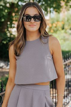 Whether you're dressing up for a night out or keeping it casual for daytime wear, this crop top is sure to elevate your overall look! The textured fabric adds visual interest and dimension to the top, while the cropped silhouette offers a modern and flattering fit. Pair it with high-waisted jeans, skirts, or shorts for a chic and trendy ensemble. Textured Crop, Small Crop Tops, Dressing Up, Textured Fabric, High Waist Jeans, Muse, Final Sale, Dark Grey, Night Out