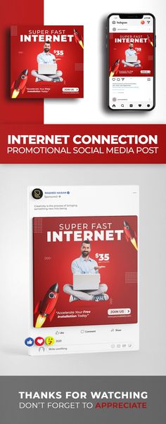 an image of a red and white webpage with the words internet connection on it