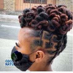 Artificial Locs Styles, Artificial Dreads Styles, Mohawk Loc Styles Black Women, Artificial Dreadlocks Hairstyles, Straight Hairdos, Styled Locs, Artificial Dreadlocks