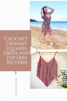 crochet granny squares dress and top free pattern