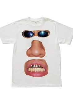 Eyes Nose Mouth Rich Brian T-Shirt Unisex Weird Memecore Cheap Basic Shirt With Funny Print, Cheap Novelty Shirt With Graphic Print, Cheap Cotton Pop Culture T-shirt, Cheap Novelty T-shirt With Graphic Print, Cheap Funny Tops With Graphic Design, Affordable White Pop Culture T-shirt, Cheap Funny Print Tri-blend Tops, Cheap Funny Print Tops, Cheap White T-shirt With Funny Print