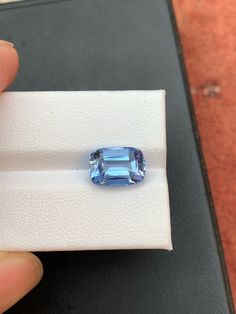 Aquamarine Loose Gemstone, Perfect Cushion Cut, Beautiful Santa Maria Blue Color, March Birthstone , Faceted Gemstone ~ 3.95 Carats Dimensions (mm) 11*8.5*6 mm Weight (carats) 3.95 Carats Color: Santa Maria Blue Luster: Vitreous Crystal system: Hexagonal crystal system Chemical formula: Be₃Al₂SiO₆ Hardness (Mohs hardness scale): 7.5 - 8 Mineral class: Beryl Transparency: Transparent Aquamarine name comes from Latina which means deep sea waters , Aquamarines are Natural Earth Minerals . Aquamarines are in sea water Colors , Aquamarine Gems are March birthstone . Aquamarine Gemstone are using for Weddings / Engagement Rings or Anniversary Rings .It Looks so attractive in Ring. Aquamarine is a pale-blue to light-green variety of beryl. Greenish-blue aquamarine can be changed to pure-blue by h Gia Certified Blue Gemstones For Formal Occasions, Formal Blue Tanzanite Gemstones, Classic Blue Gia Certified Gemstones, Classic Gia Certified Blue Gemstones, Classic Blue Gemstones With Accent Stones, Elegant Large Blue Gemstone, Hardness Scale, Aquamarine Gem, Crystal System