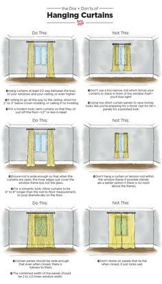 the instructions for how to hang curtains in an appliance screen shot on iphone