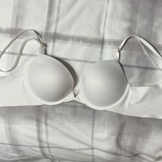 Used- Like New Without Tags. Wore Maybe 5 Times. White Seamless Push-up Bra, Victoria's Secret Classic Underwire Bra, White Underwire Bra For Daywear, Victoria's Secret White Padded Bra, Victoria's Secret White Bra With Removable Pads, White Padded Push-up Bra, White Victoria's Secret Push-up Bra, Victoria's Secret White Push-up Bra, Bra And Under Set