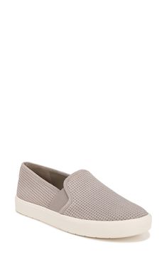 Go for mod metropolitan style with a slip-on sneaker sporting dual-inset elastic gores and a flexible white sole. Leather, synthetic or textile upper/leather lining/rubber sole Imported Social Standards, Perforated Leather, Sporty Chic, Leather Working, Womens Shoes Sneakers, Nordstrom Rack, Slip On Sneaker, Womens Sneakers, Rubber Sole