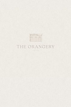 the orangery logo on a white background